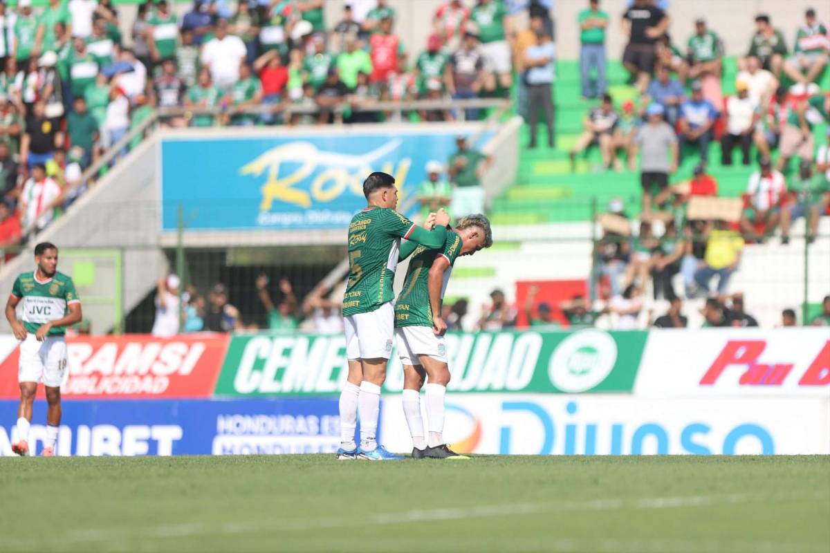 Pelea entre jugadores, fuerte polémica arbitral en gol de Marathón y Olimpia sale herido del Yankel