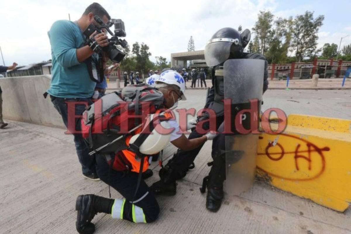 Integrantes del MEU y policías se enfrentan de nuevo en UNAH