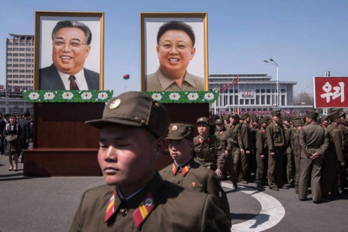 105º aniversario del nacimiento de Kim Il-Sung, fundador de Corea del Norte. Foto AFP