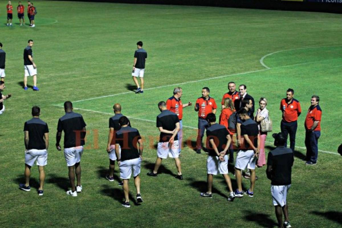 Costa Rica realizó reconocimiento del estadio Morazán previo al partido contra la Selección de Honduras