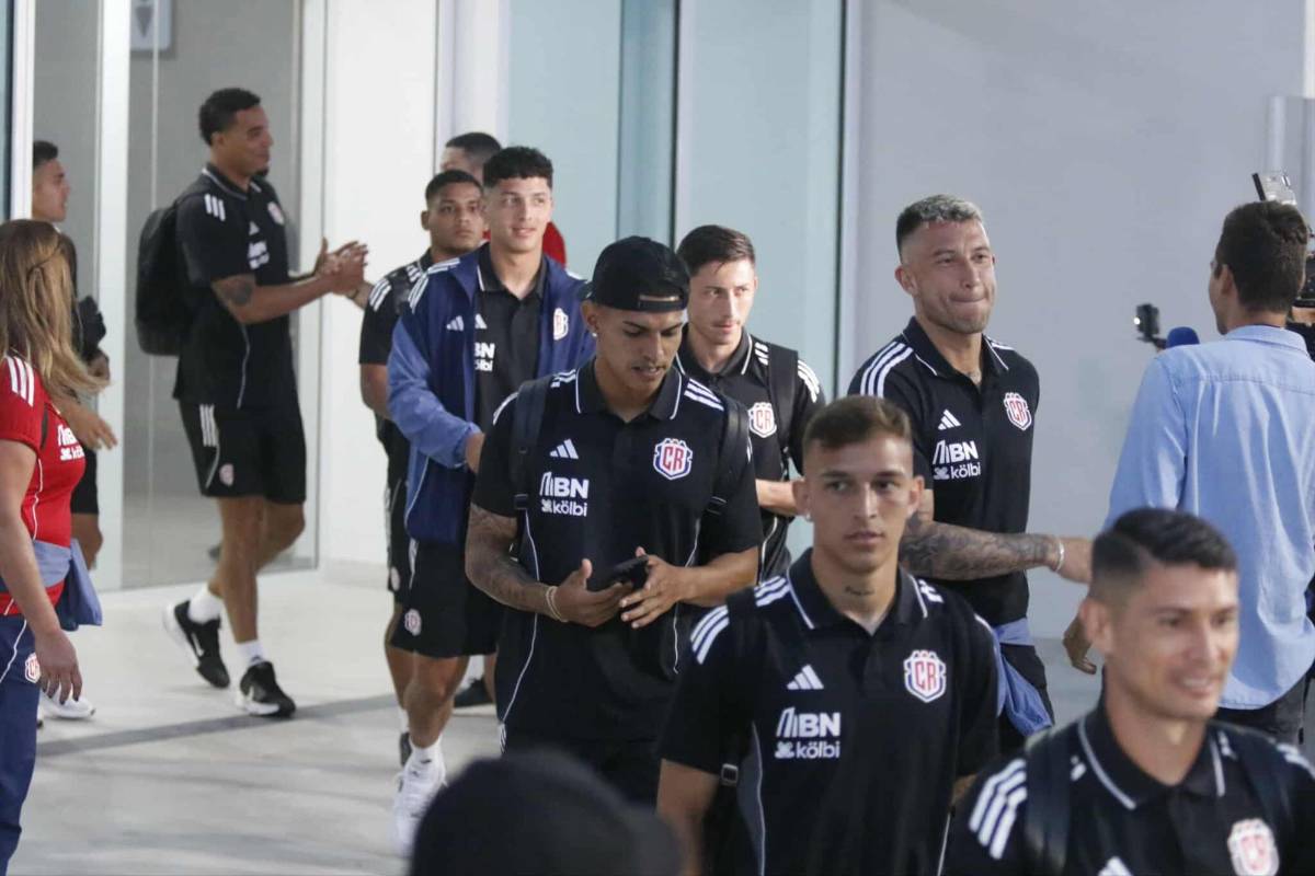 Llegada de Costa Rica a San Pedro Sula para partido eliminatorio ante Honduras