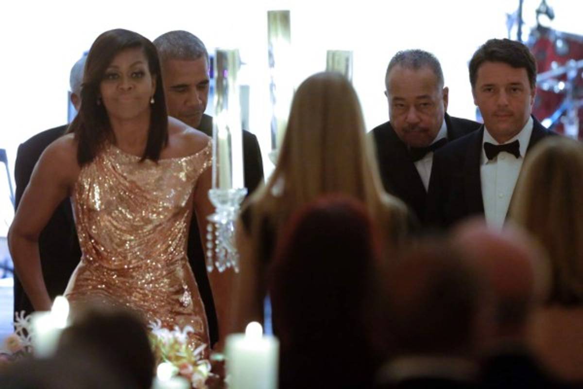 Michelle Obama sorprende con hermoso vestido en última cena de Estado