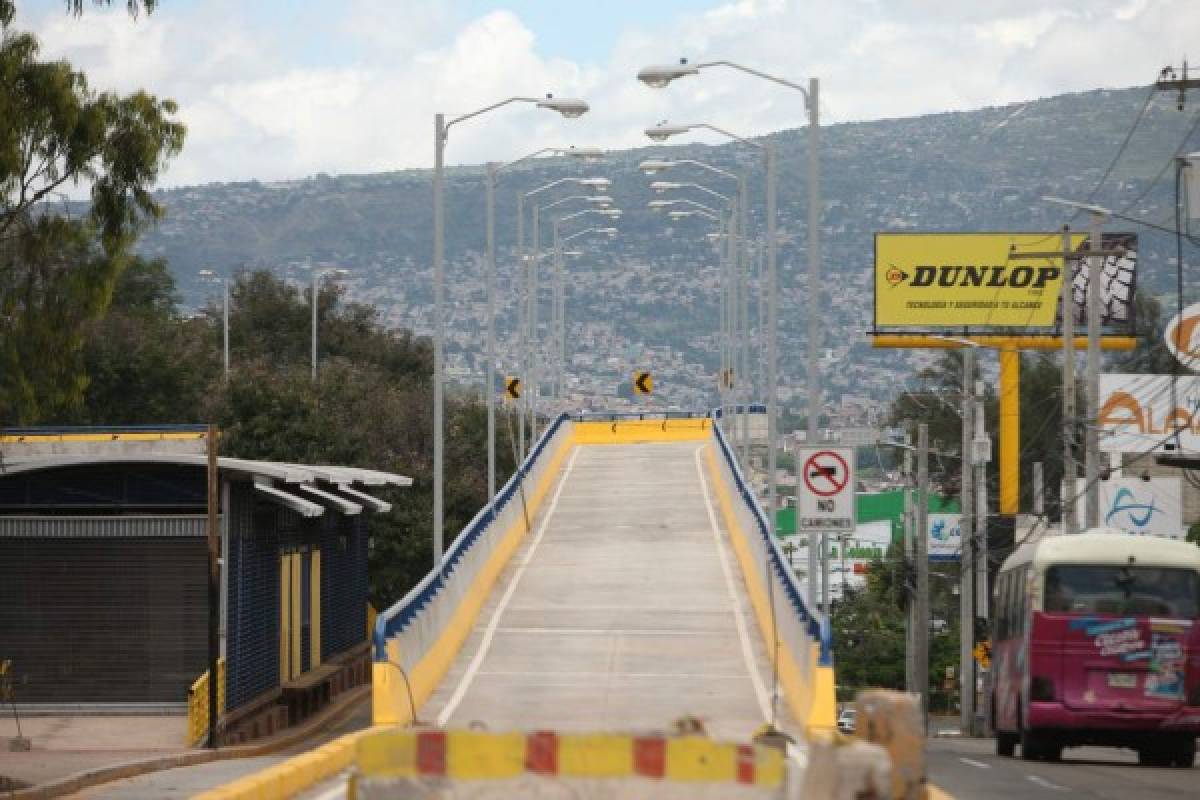 Habilitado el paso elevado en la colonia Loma Linda de Tegucigalpa