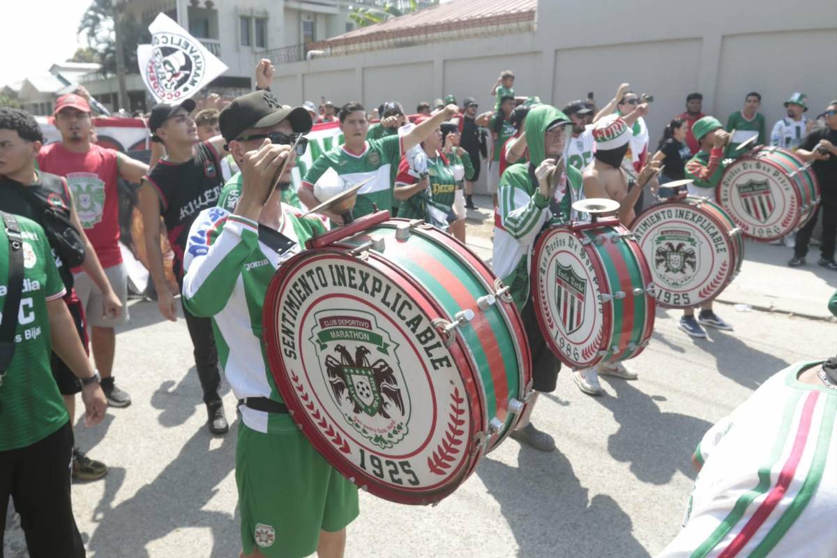 Rubia enamora, barras montan carnaval y el ambientazo previo al clásico Marathón vs Olimpia