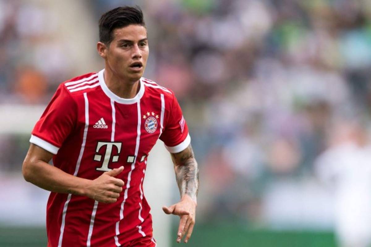 El colombiano James Rodríguez durante uno de los juegos con el Bayern Munich. (AFP)