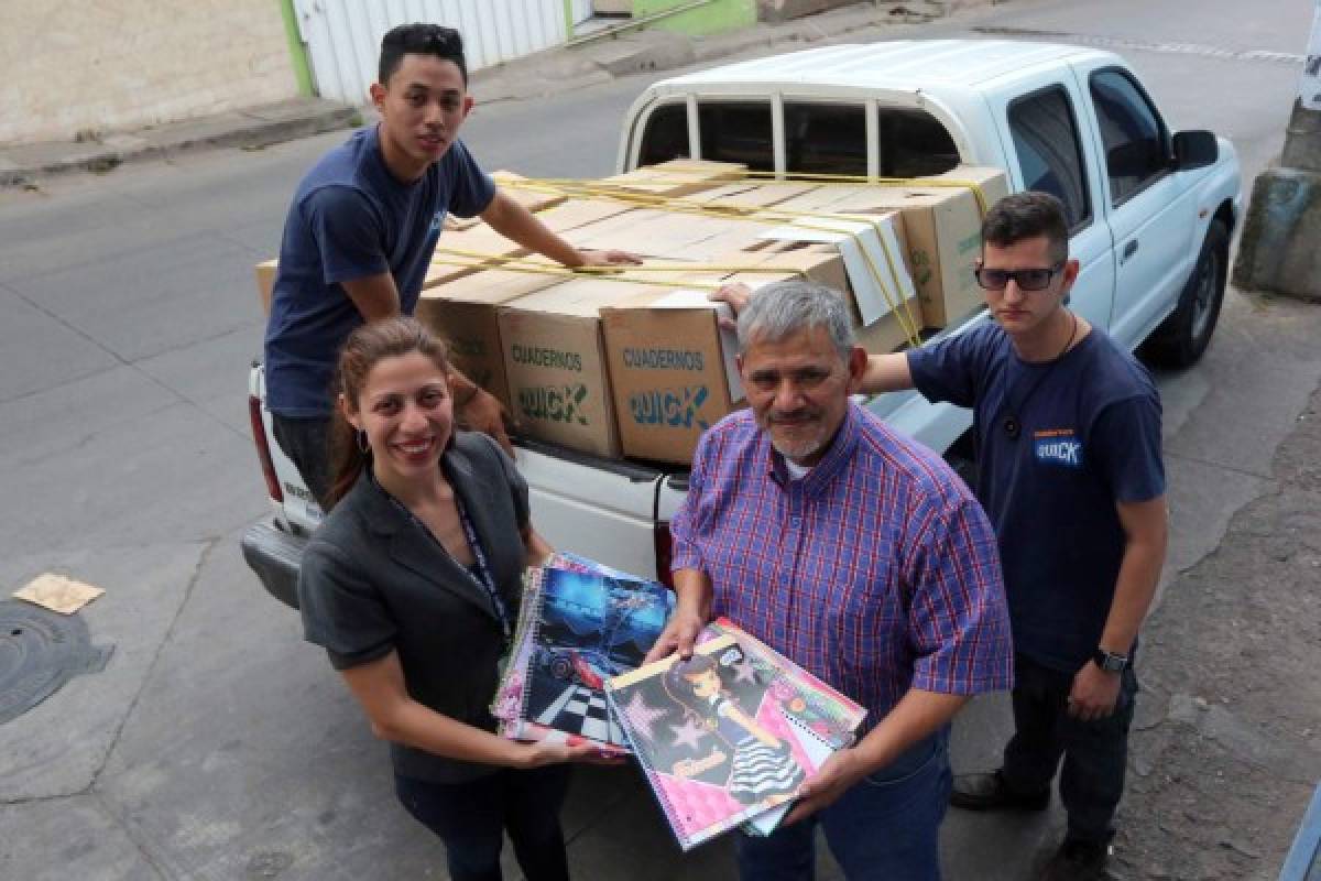 Quick entrega cinco mil cuadernos para la campaña Maratón del Saber