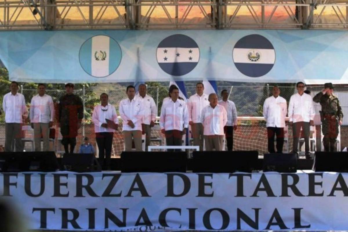 Presidentes del Triángulo Norte muestran fuerza para hacer frente a pandillas
