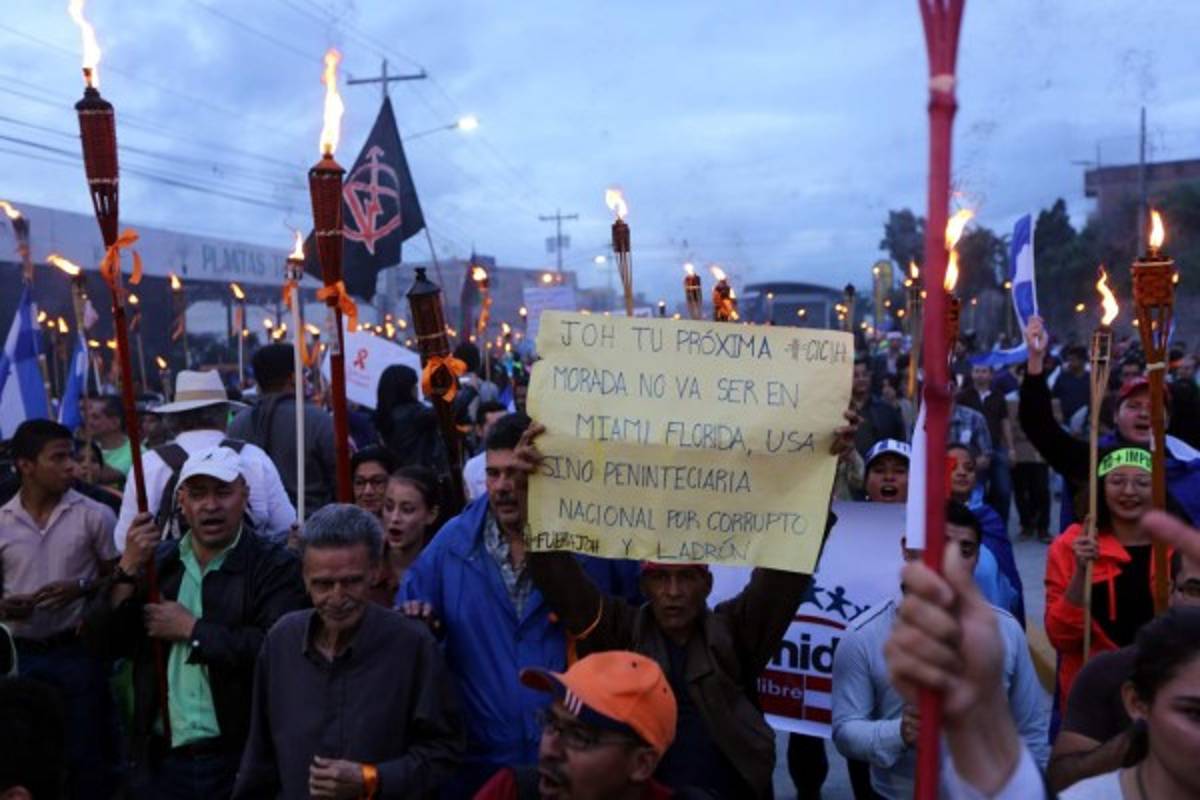 Así se vivió la Marcha de las Antorchas en Tegucigalpa