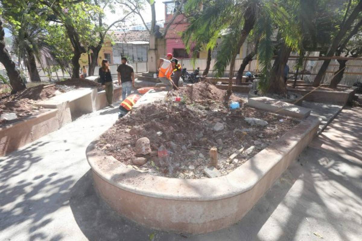 En primer trimestre del año finaliza remozo de parques del centro de Tegucigalpa