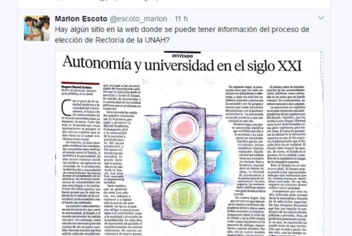 ¿Marlon Escoto tras la rectoría de la UNAH?