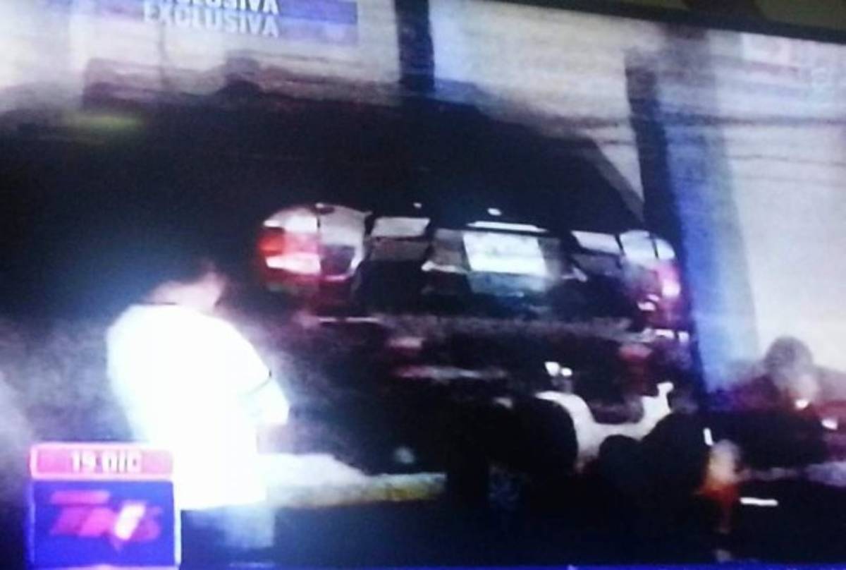 El carro usado por los autores del atentado fue encontrado un día después en un car wash (Foto: TN5/ El Heraldo Honduras/ Noticias de Honduras)
