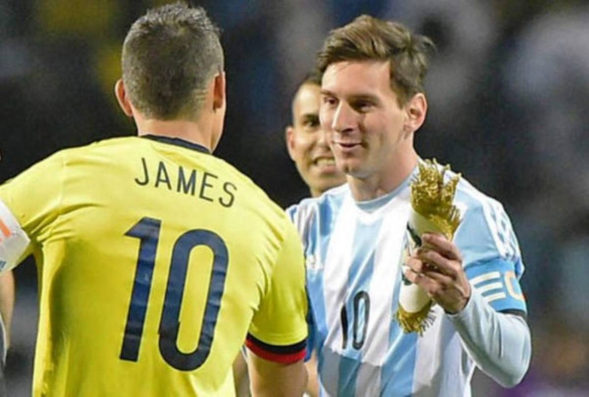 Lionel Messi y James Rodríguez posan nuevas camisetas para Mundial Rusia 2018  