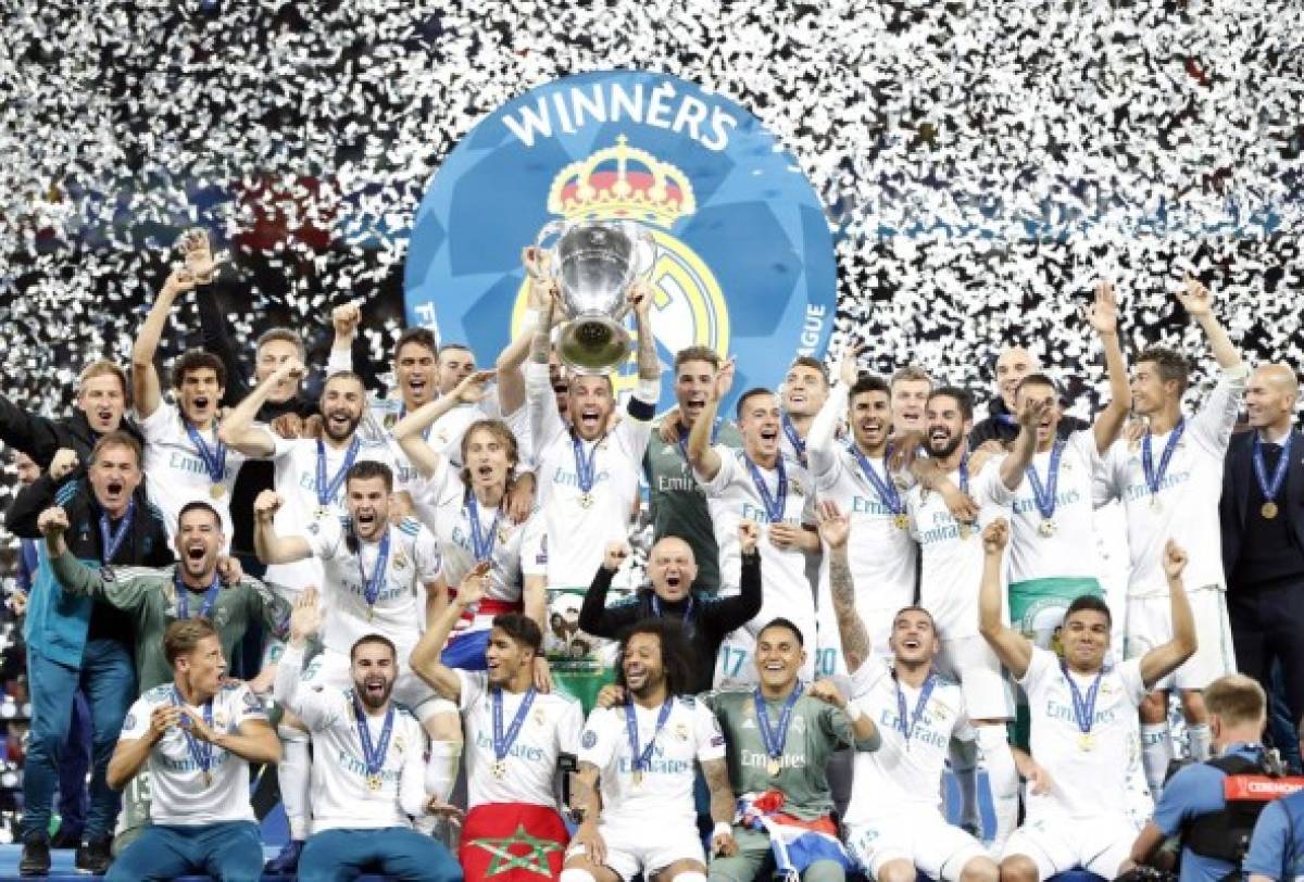Equipos que han ganado la Champions League a través de los años; Real Madrid 13 copas