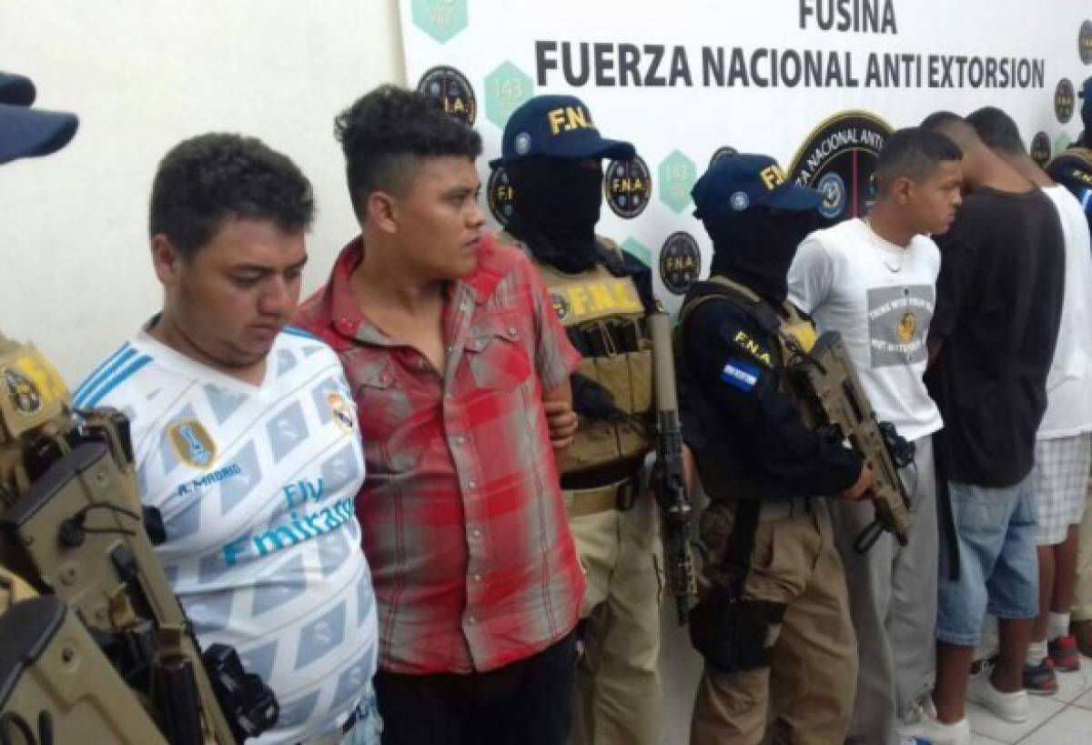 Capturan a nueve presuntos pandilleros en la capital de Honduras