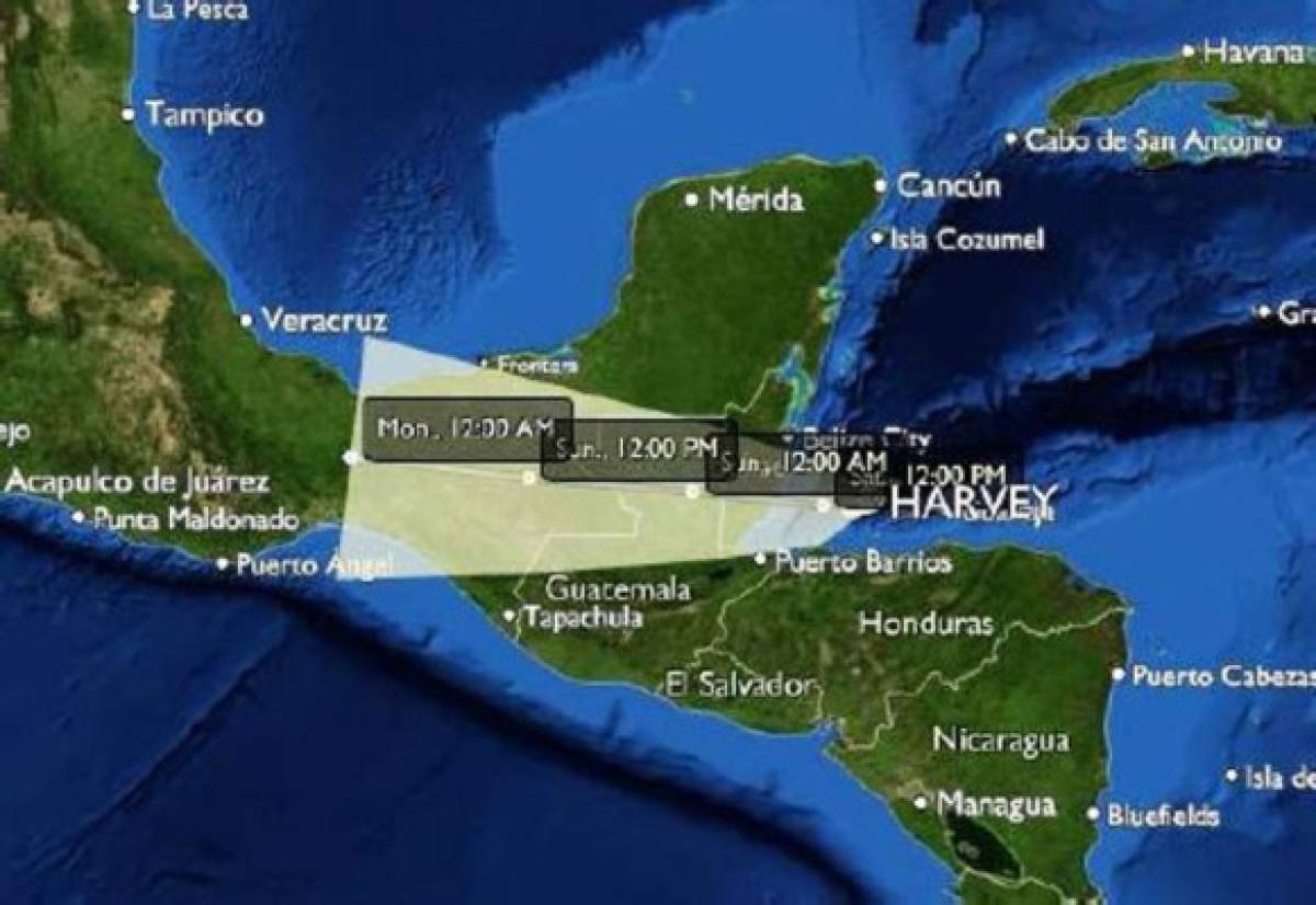 Guatemala y Nicaragua vigilan trayectoria de tormenta Harvey