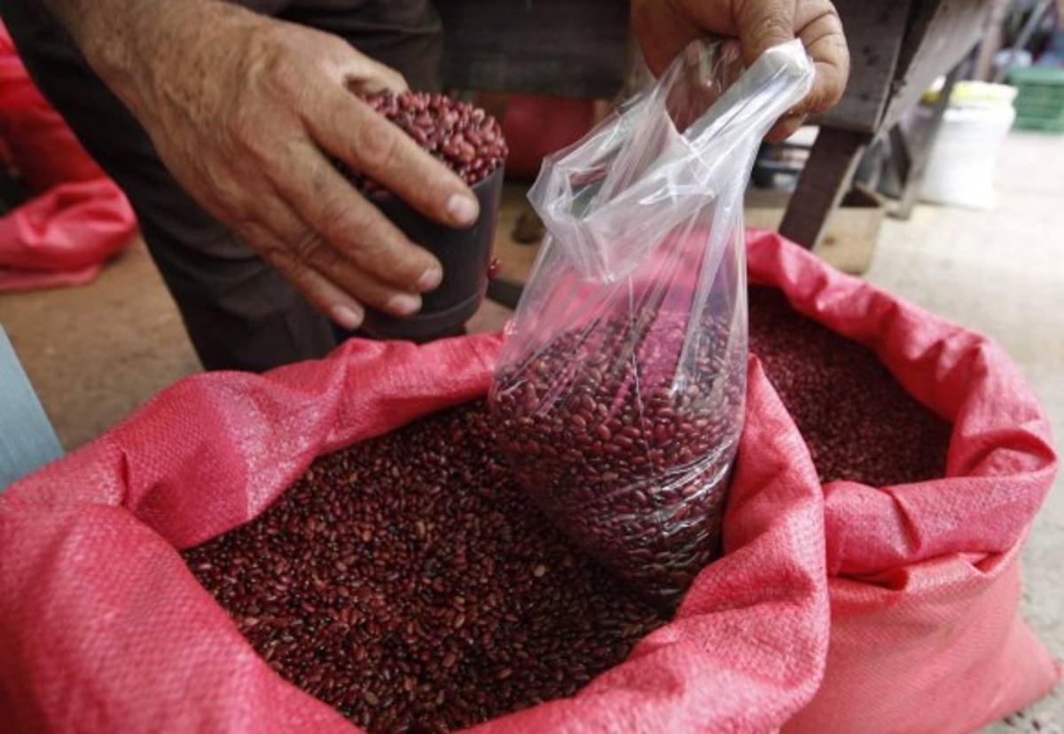 Frijol rojo baja a L 85 la medida