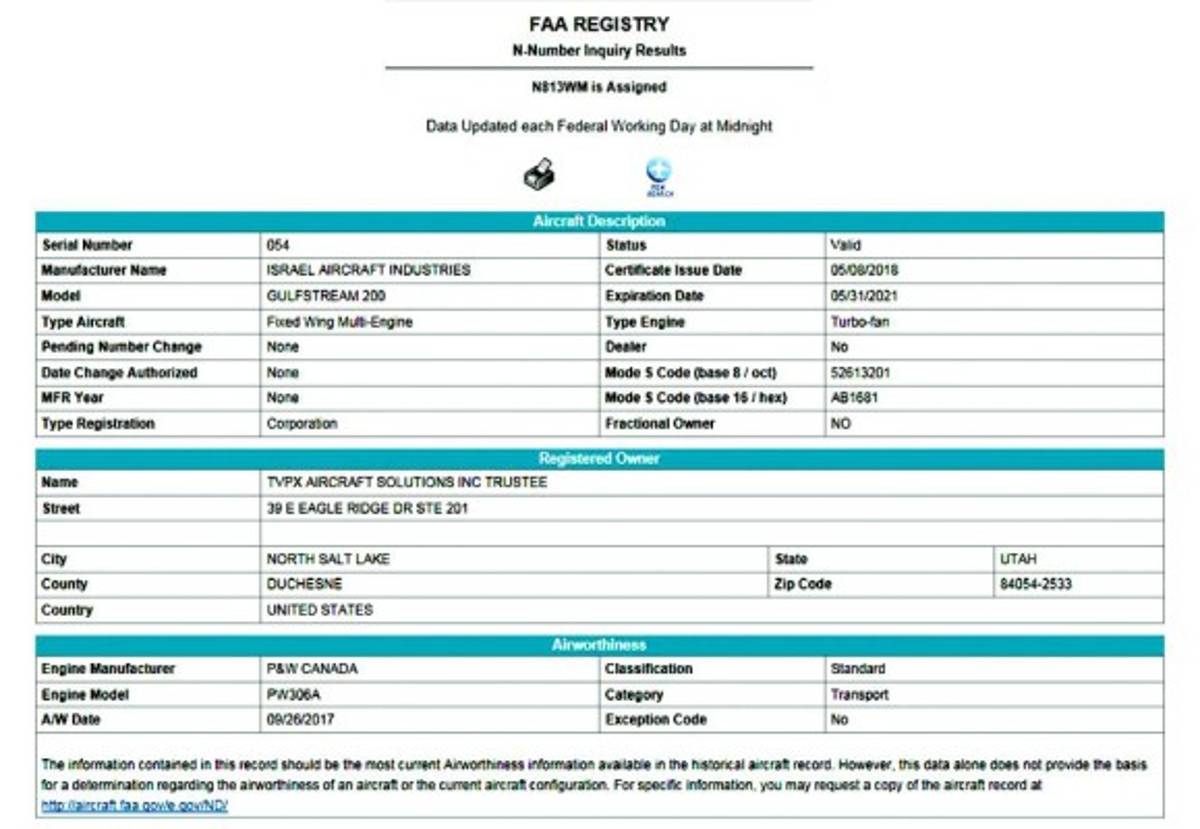 Estos son los datos oficiales del avión que se estrelló en la capital.