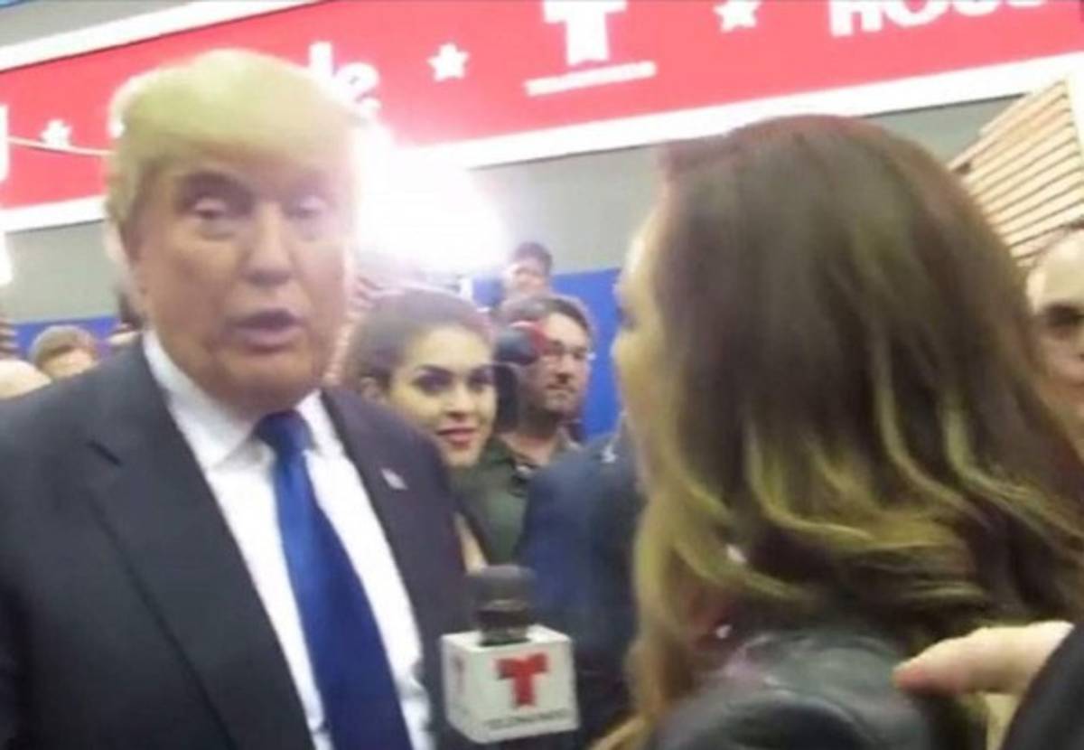 Sin titubeos, periodista hondureña Neida Sandoval confrontó a Donald Trump