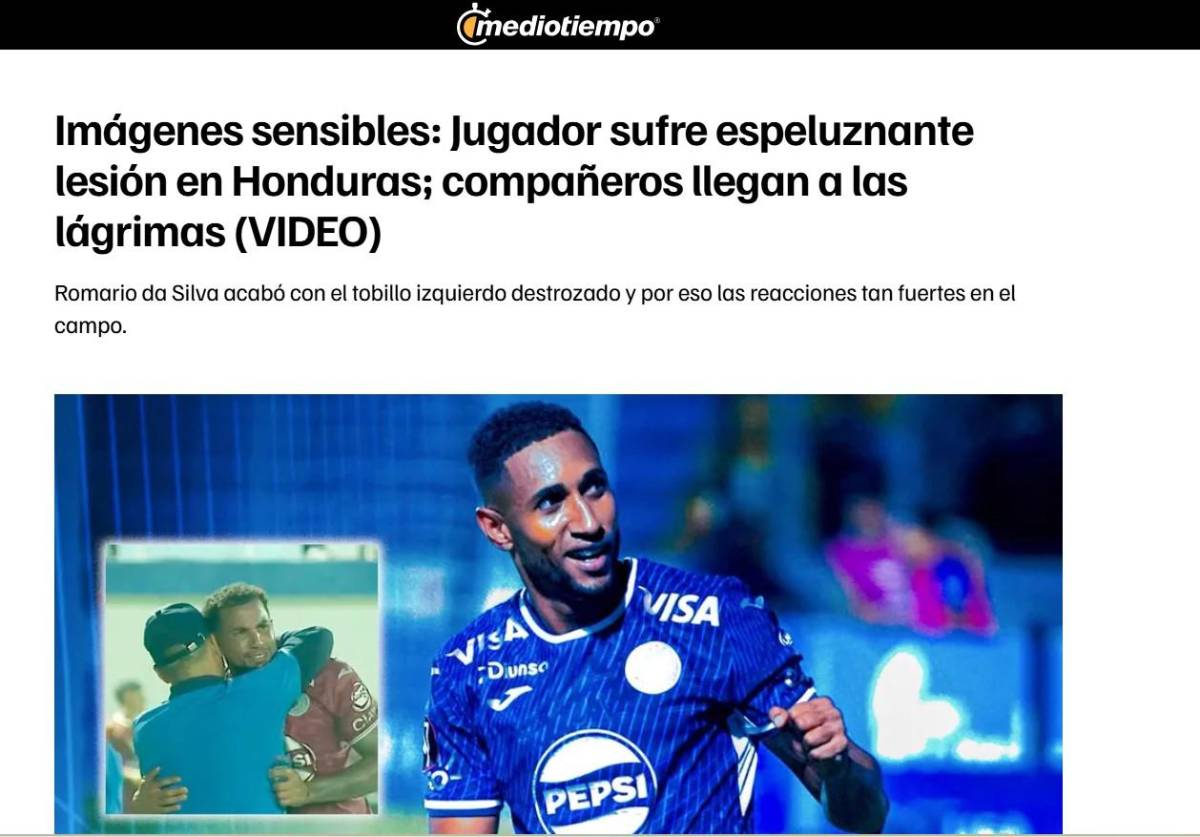 Así reaccionan los medios internacionales tras terrible lesión de Romario da Silva