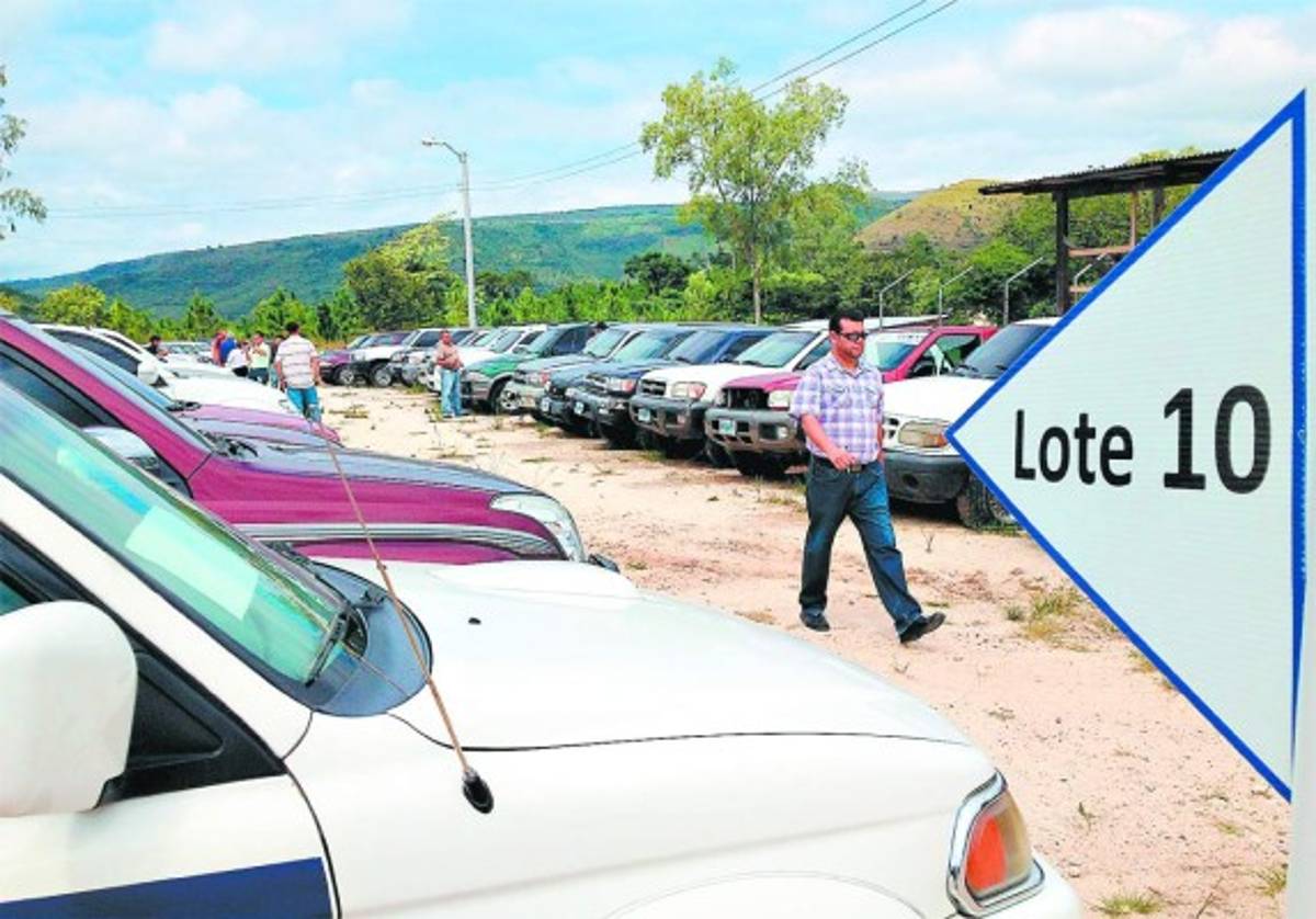 Subasta de vehículos dejará L 20.9 millones