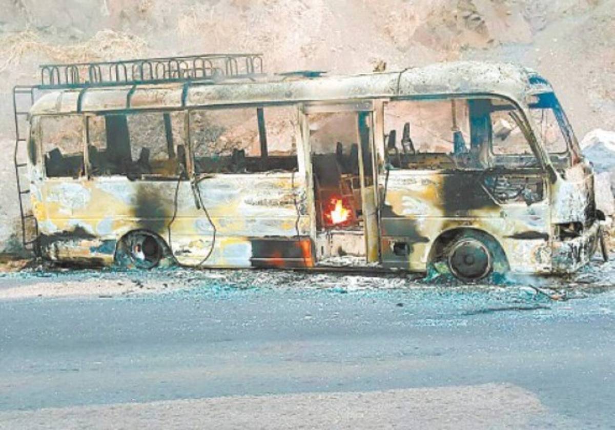 Bus se incendia en la Moramulca