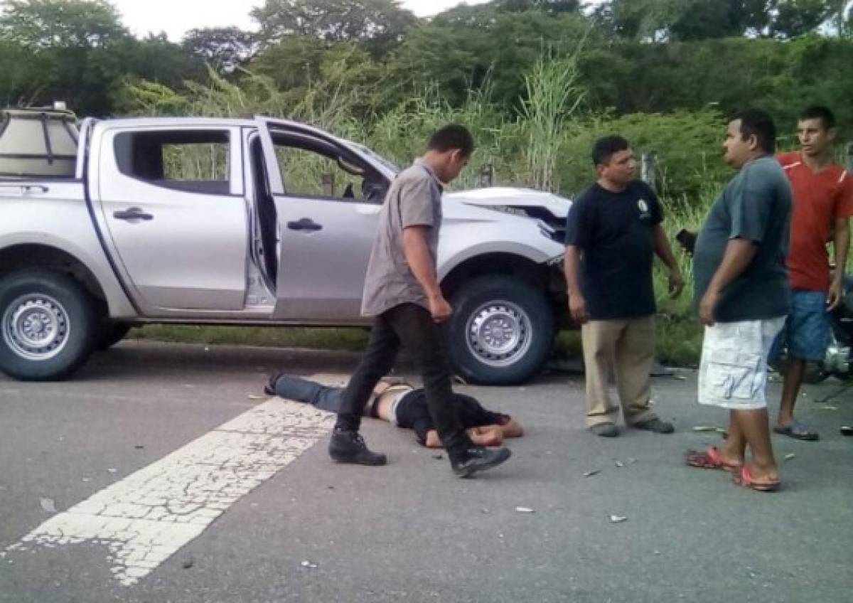 Un muerto y un herido tras choque en la carretera a Marcovia, Choluteca