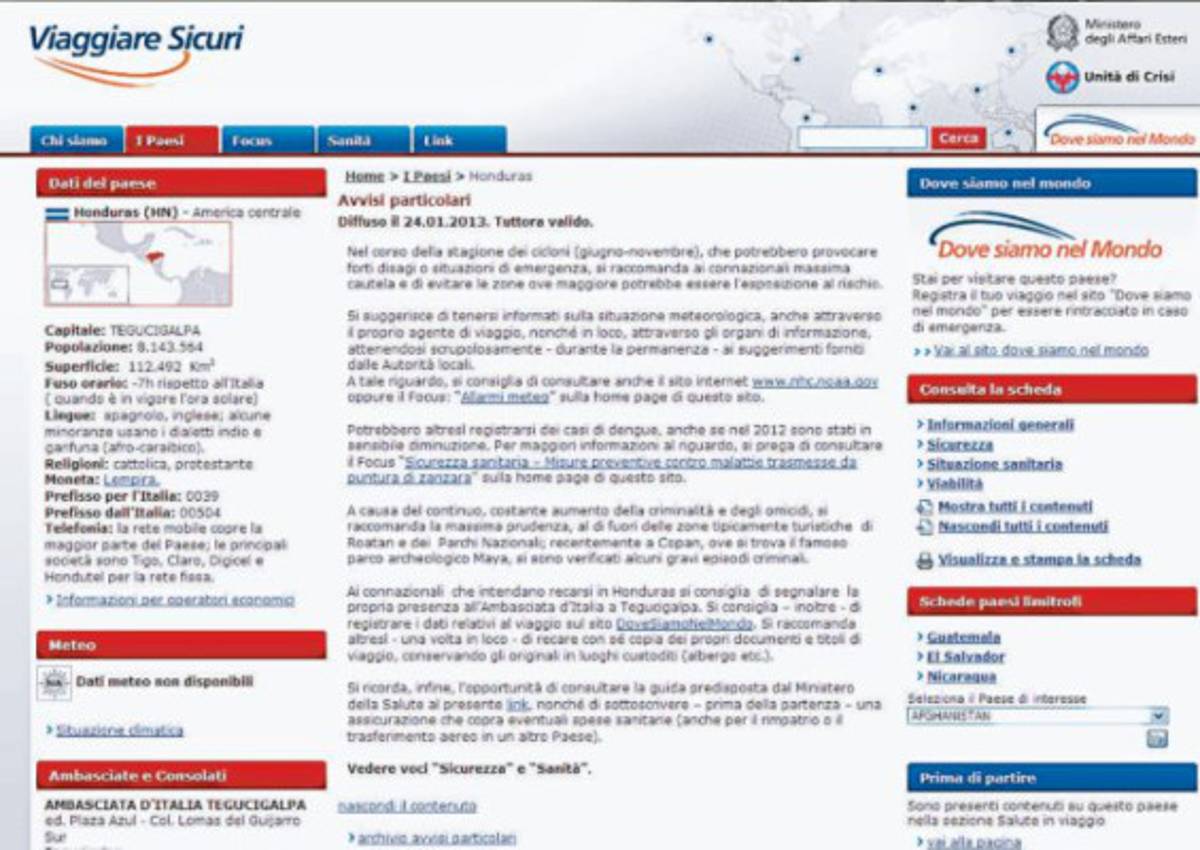 Países mantienen vigentes alertas de viaje a Honduras