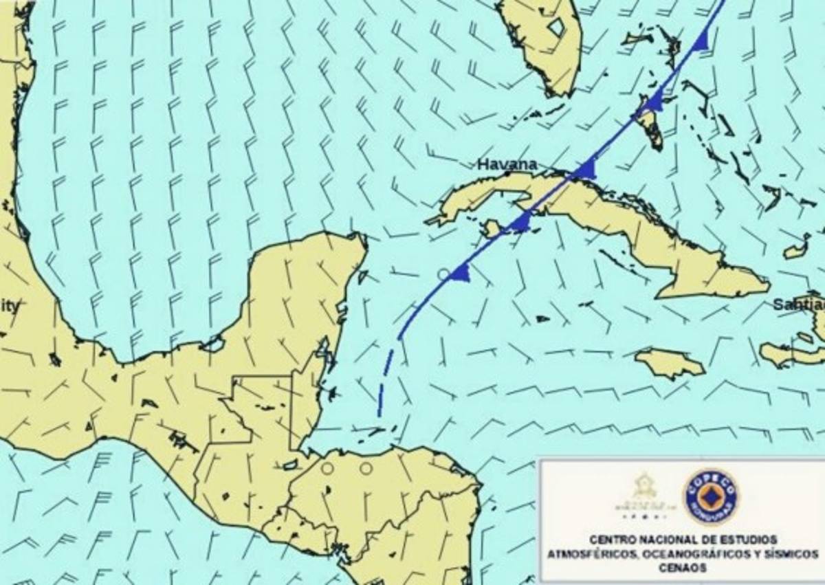 Frente frío ingresará a Honduras el lunes 30 de noviembre
