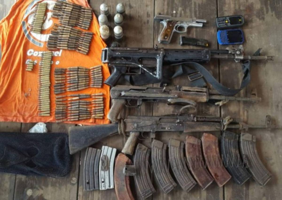 Honduras: Decomisan armas abandonadas por delincuentes en Gracias a Dios  