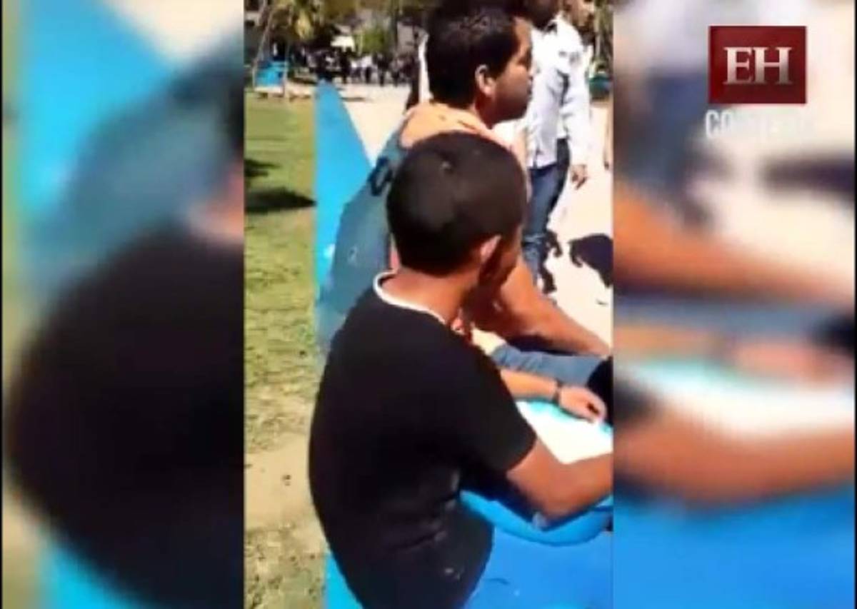 Niño hondureño llora desconsolado por supuesta agresión de guardia de la UNAH