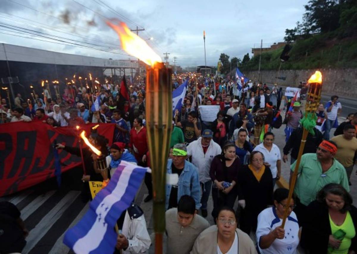 Así se vivió la Marcha de las Antorchas en Tegucigalpa