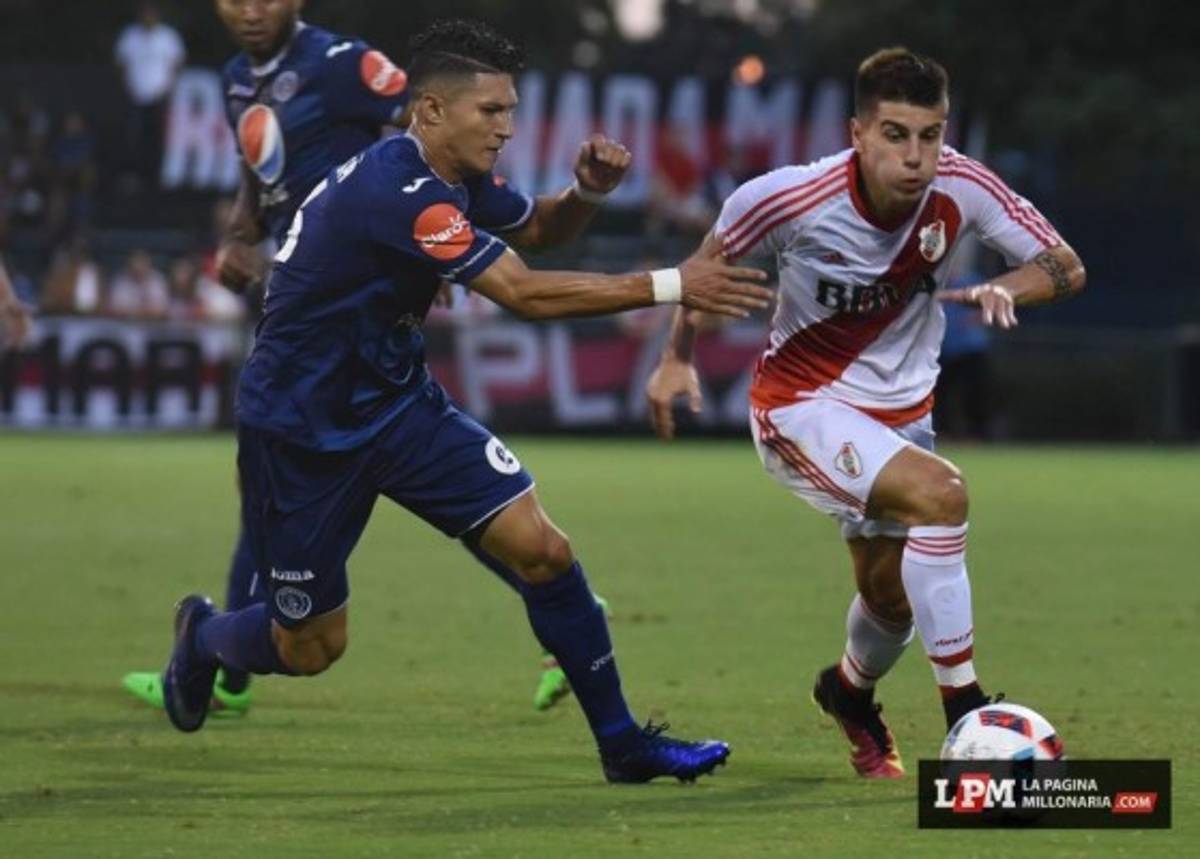 Sin mucho esfuerzo, River le ganó a Motagua acabando con el sueño