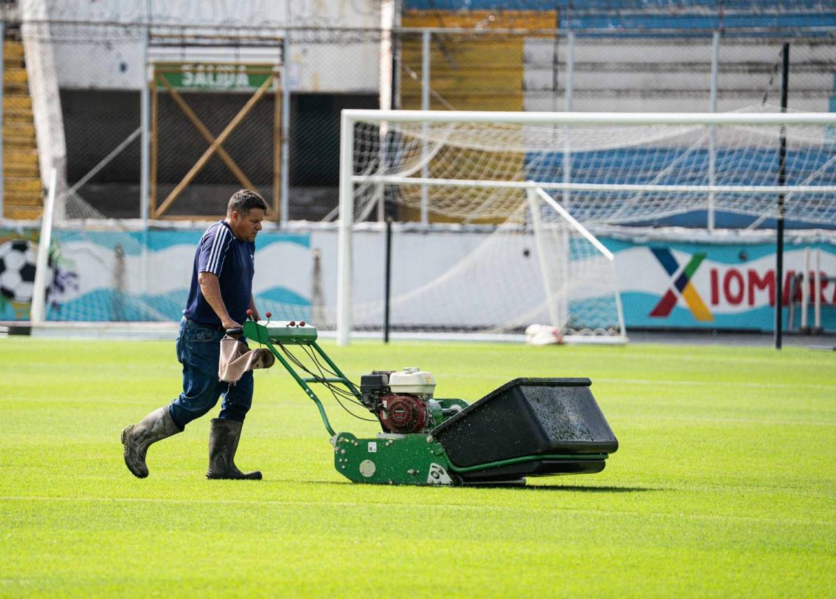 Así 'pulen' el estadio Nacional previo al juego de Honduras ante Haití por la eliminatoria