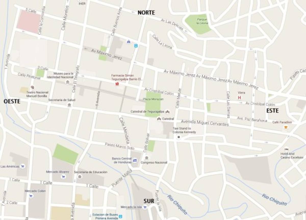 ¿Por qué hay confusión entre calles y avenidas en el centro de Tegucigalpa?