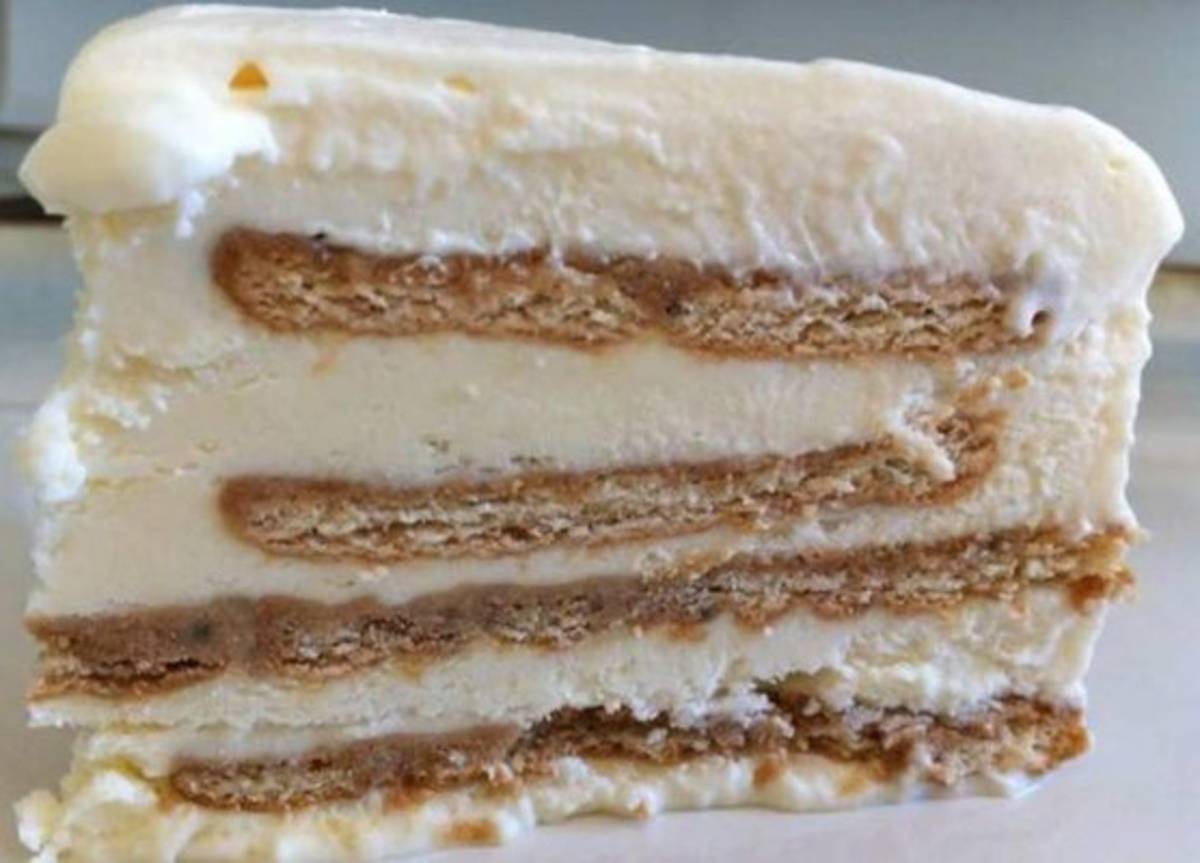 Postre de helado de limón con galletas que a los chicos les encantará 