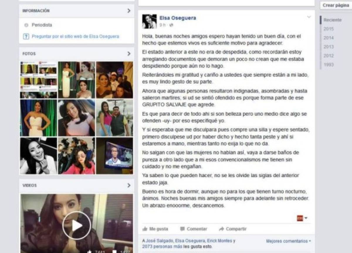 Elsa Oseguera se pronuncia sobre 'polémico' mensaje