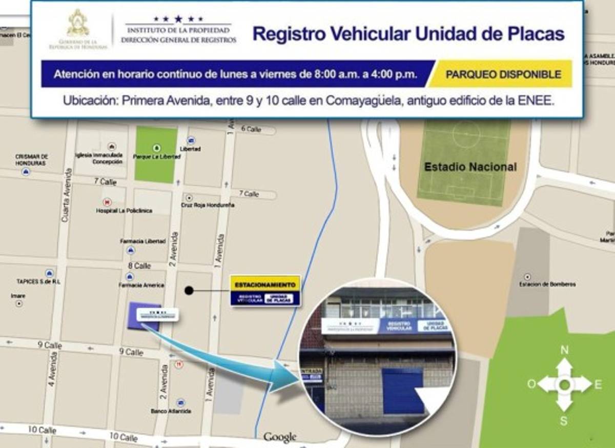 Honduras: Definen local para entrega de placas