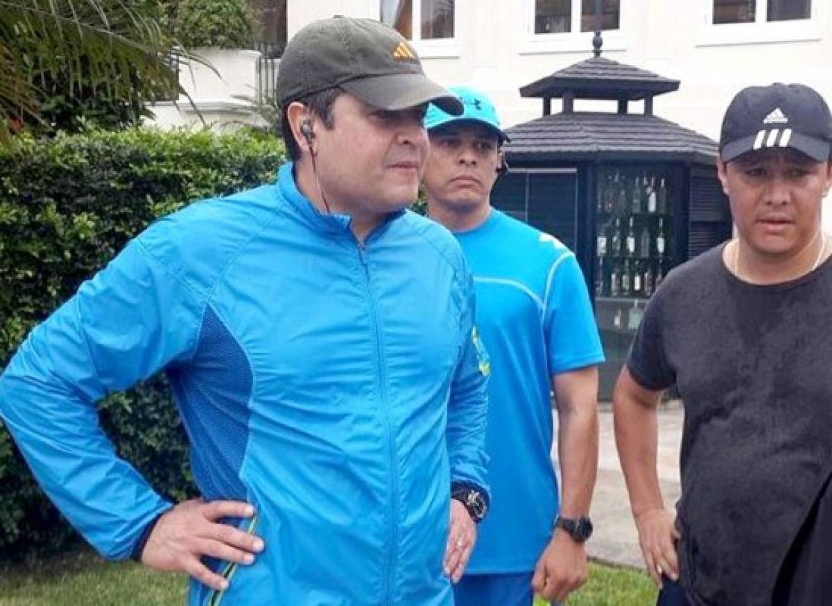 Presidente de Honduras sale a correr en Perú