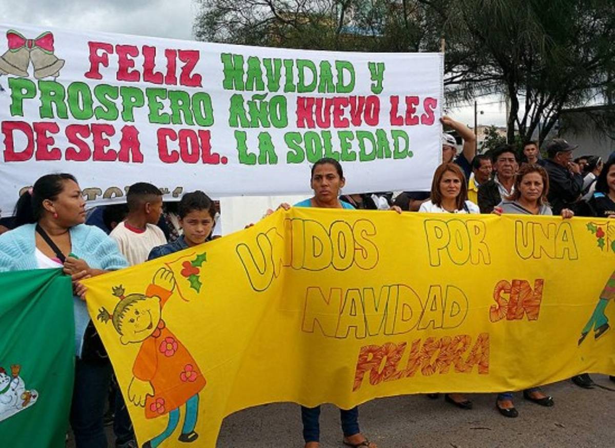 Marcha por una Navidad en Paz se realizó en la capital de Honduras