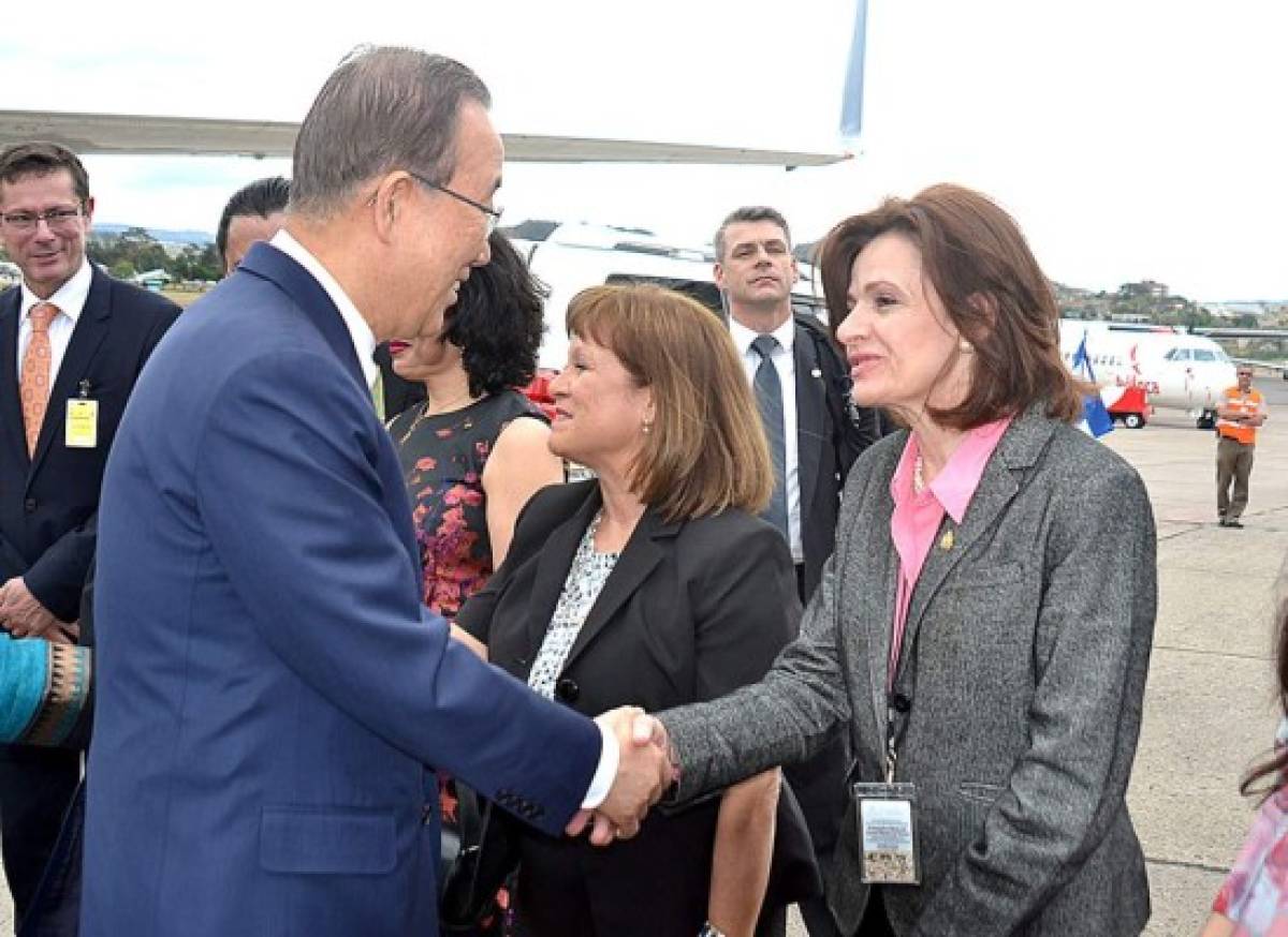 Ban Ki-moon llega a Honduras en su primera visita oficial