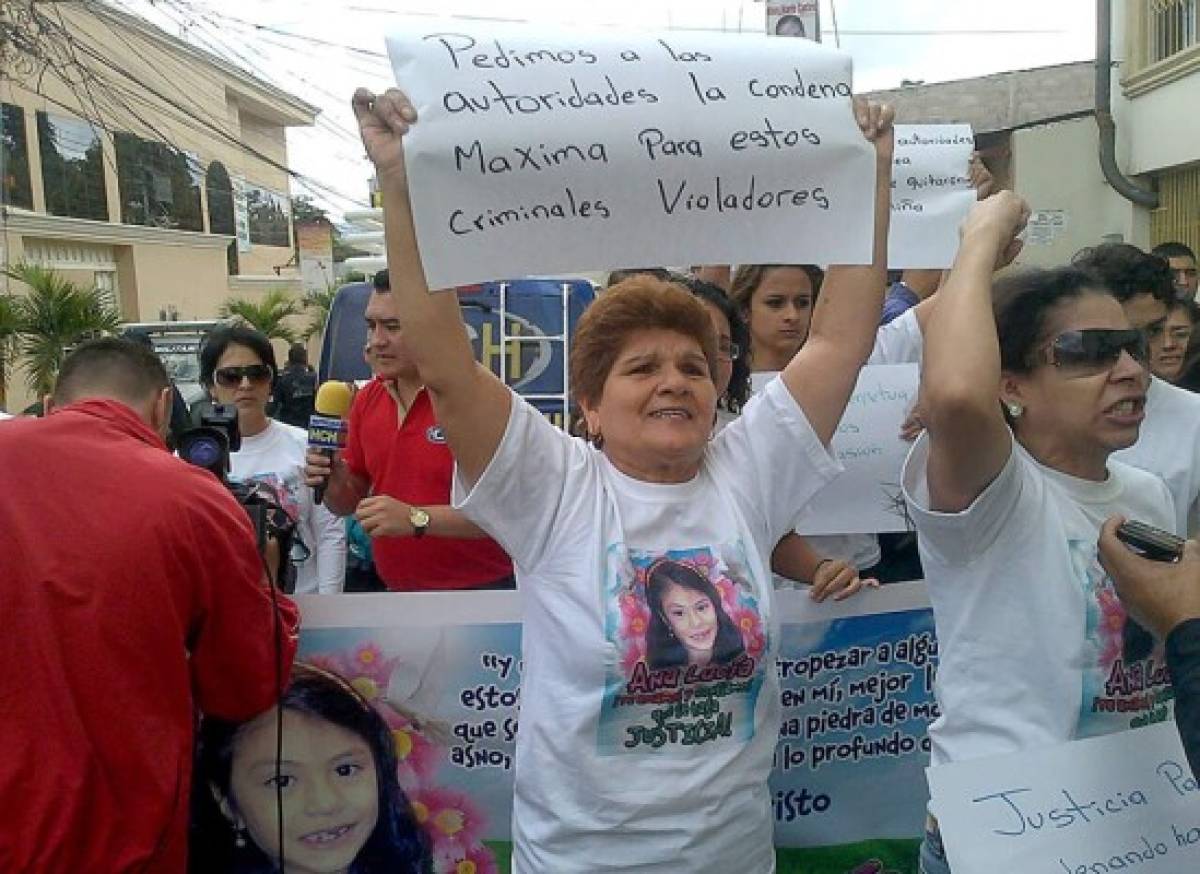 Exigen justicia para Ana Lucía en juzgados de Tegucigalpa