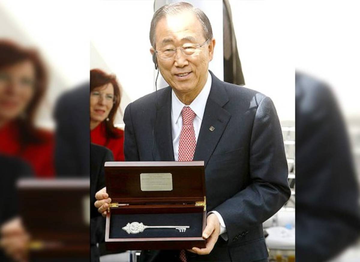 Entregan la llave de la ciudad a Ban Ki-moon