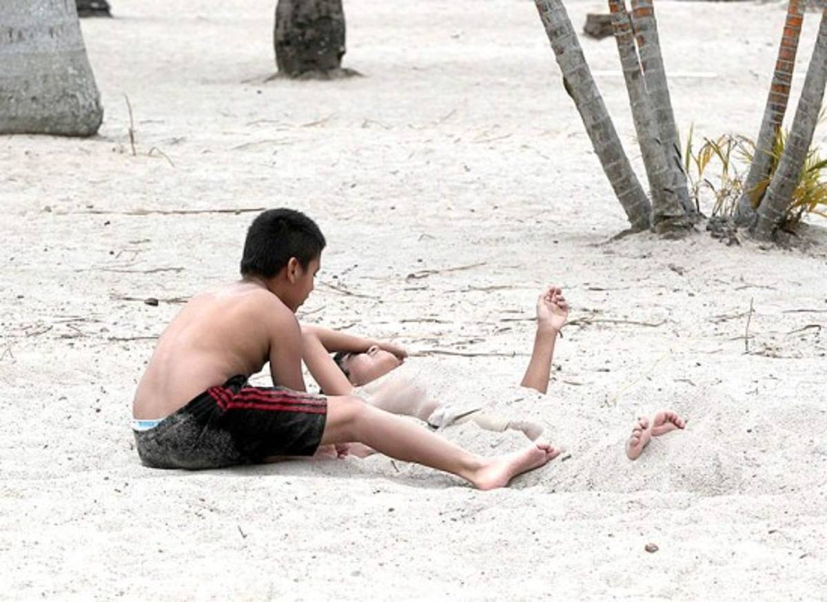 Una playa creada por el hombre