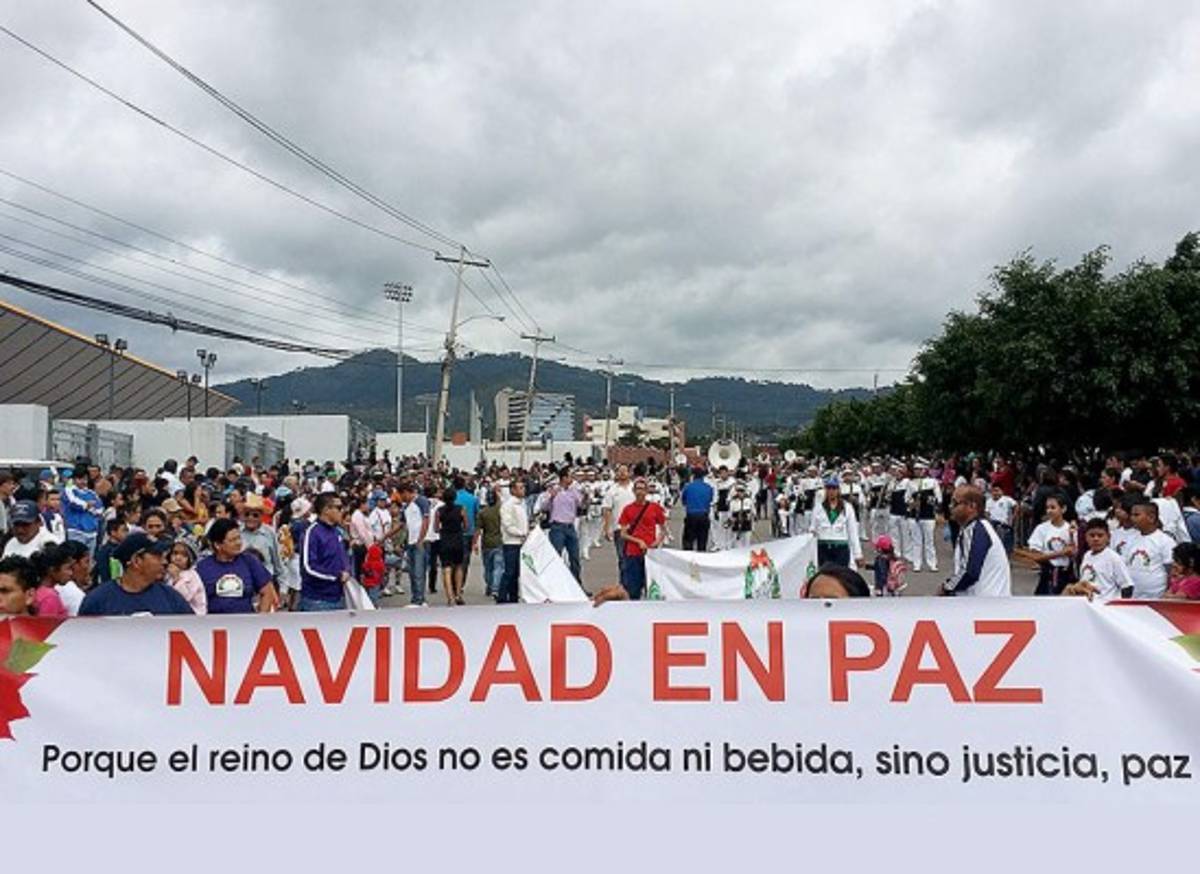 Marcha por una Navidad en Paz se realizó en la capital de Honduras