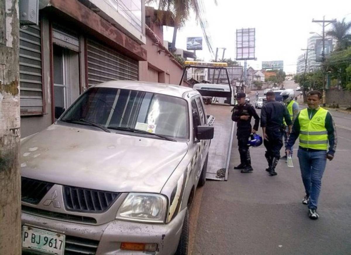 Intensifican operativos de grúas en Tegucigalpa