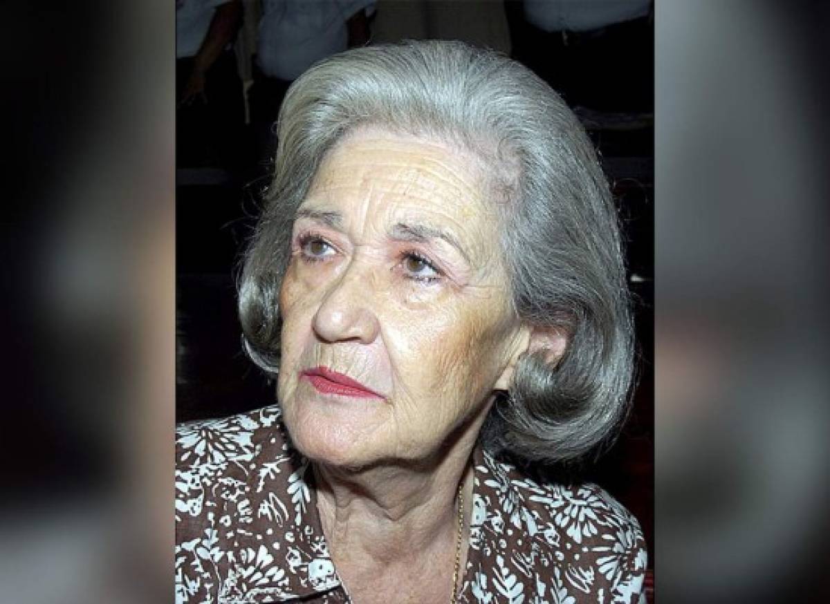 Muere doña Meneca de Mencía, presidenta honoraria de la Cruz Roja de Honduras
