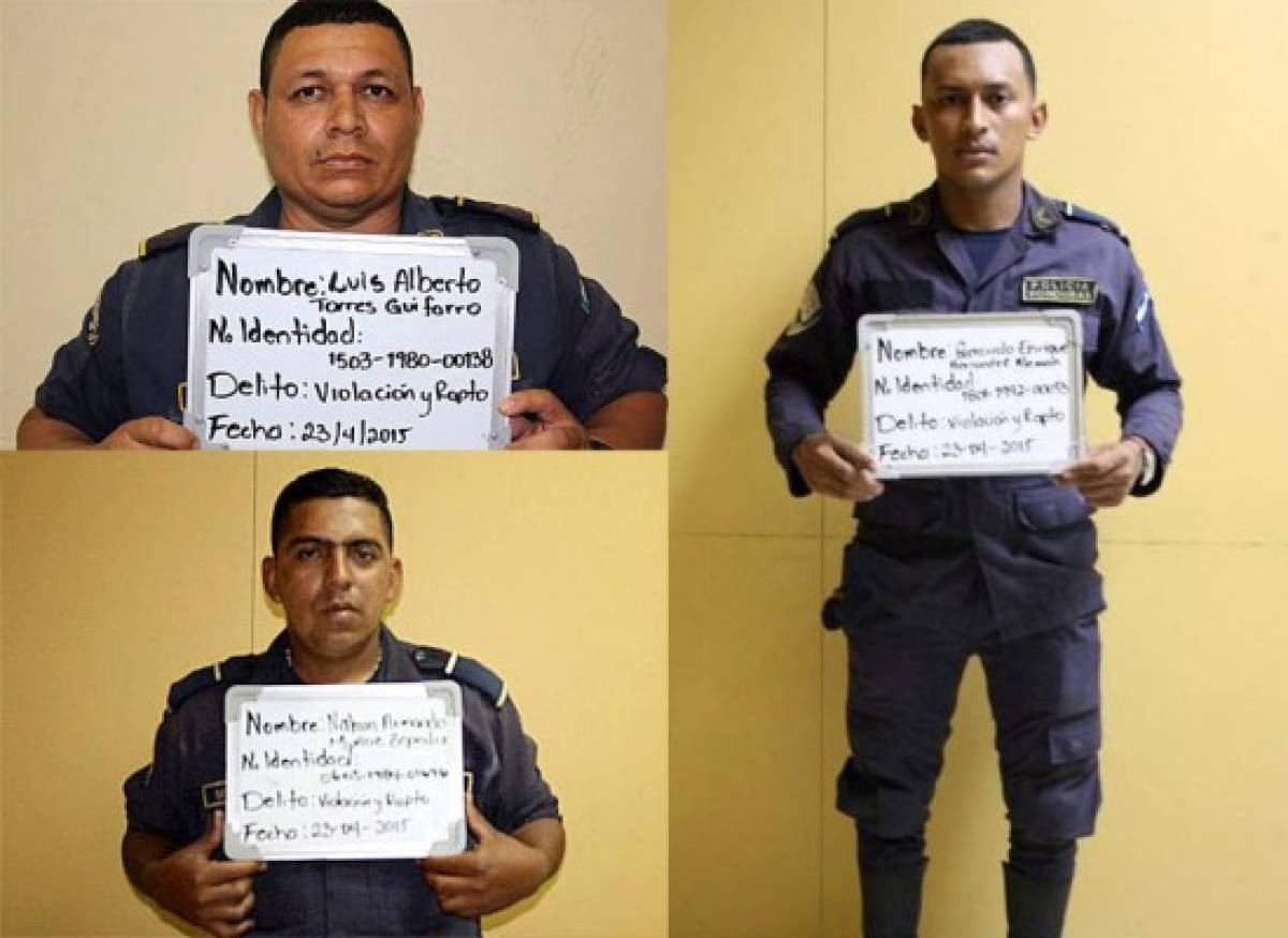 Acusan de violación a tres policías hondureños