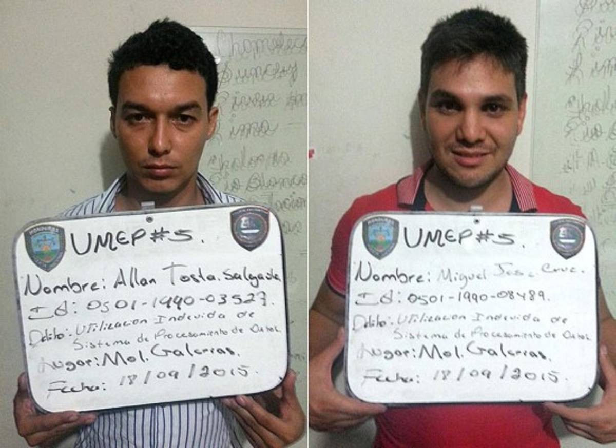 Caen dos supuestos clonadores de tarjetas de crédito en San Pedro Sula