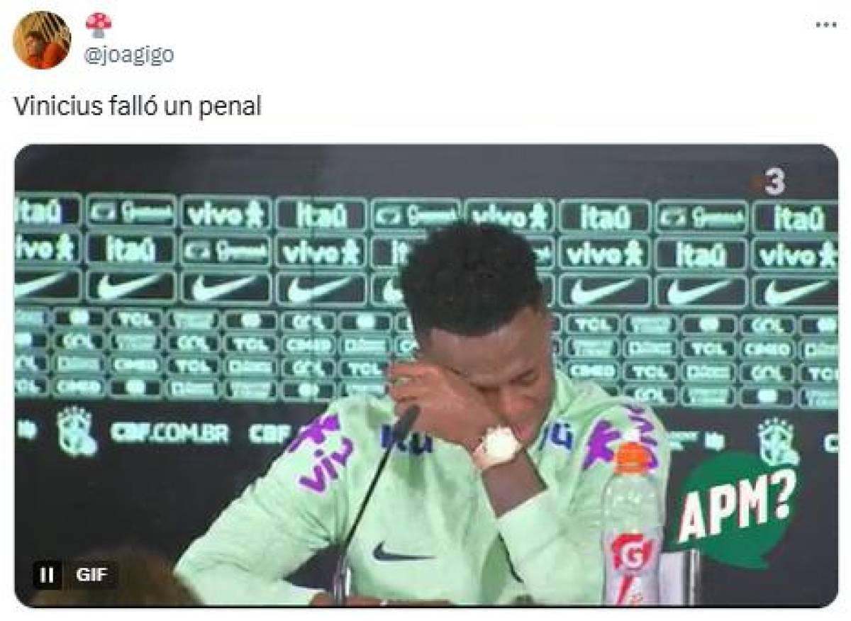 Los divertidos memes que dejó fallo de penal de Vinicius con Real Madrid ante el Atlético