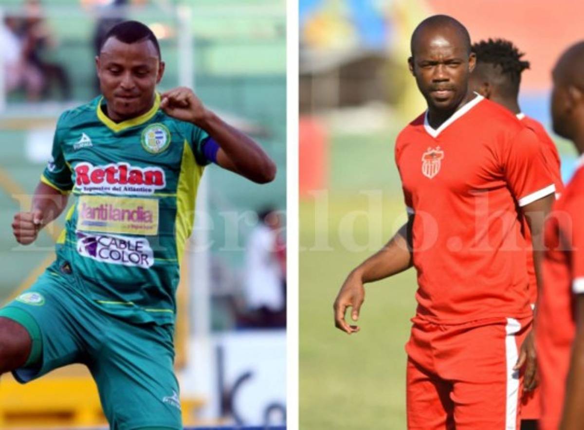 Carlos Ovidio Lanza de Juticalpa FC y Osman Chávez del Vida.